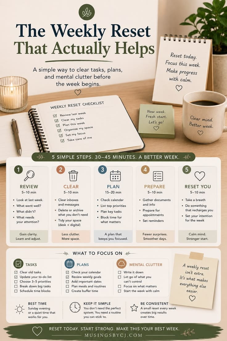 my weekly reset routine