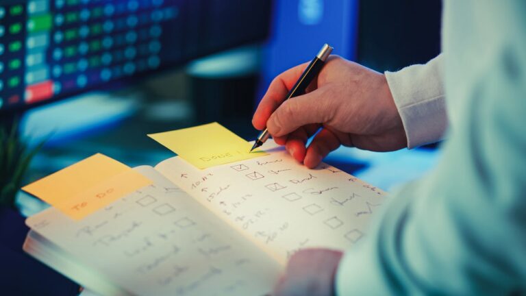 simple weekly reset routine notebook planning